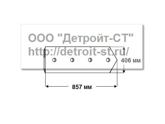 Нож Komatsu 198-71-21840,198-71-31540 (кол-во отверстий - 5) D475A-1, D475A-1-2-3 фото запчасти