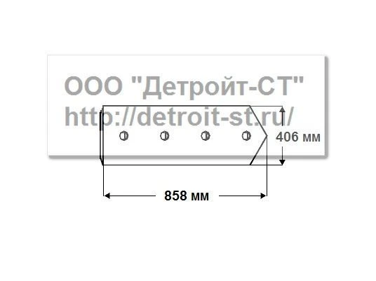 Нож Komatsu 198-72-11181 (кол-во отверстий - 5) D375A-1-2-3-5, D455A-1, WD900-3 фото запчасти
