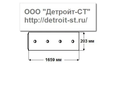 Нож Komatsu 14Y-71-11210 (кол-во отверстий - 11) D65 фото запчасти