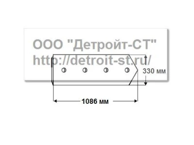 Нож Komatsu 17M-72-21160 (кол-во отверстий - 5) D155A-3, D155AX-3-5, D275A-2, D275AX-5 фото запчасти