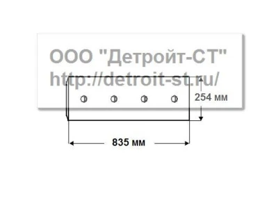 Нож Komatsu 154-81-11191 (кол-во отверстий - 6) D80A-18, D80E-18, D80P-18, D85A-12-18-21, D85E-18-21, D85EX-15, D85P-18-21 фото запчасти