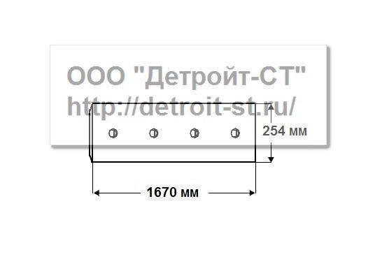 Нож Komatsu 175-72-21120 (кол-во отверстий - 11) D150A-1, D155A-1 фото запчасти