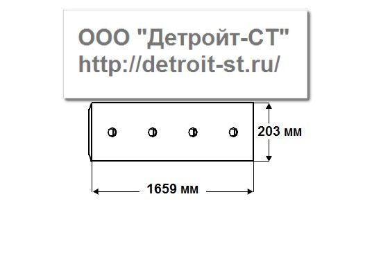 Нож Komatsu 144-70-11131 (кол-во отверстий - 11) D58E-1, D60A-6-7-8, D60E-7-8, D60P-7-8, D61PX-12, D65A-6-7-8, D65E-7-8-12, D65EX-12, D65P-12, D65PX-12-15 фото запчасти