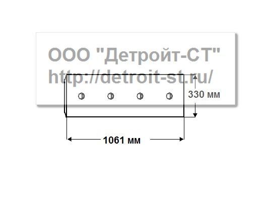 Нож Komatsu 195-71-11654 (кол-во отверстий - 7) D275A-2, D275AX-5, D355A-3-5, D375A-1-2-5 фото запчасти