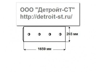 Нож Komatsu 144-70-11131 (кол-во отверстий - 11) D58E-1, D60A-6-7-8, D60E-7-8, D60P-7-8, D61PX-12, D65A-6-7-8, D65E-7-8-12, D65EX-12, D65P-12, D65PX-12-15 фото запчасти