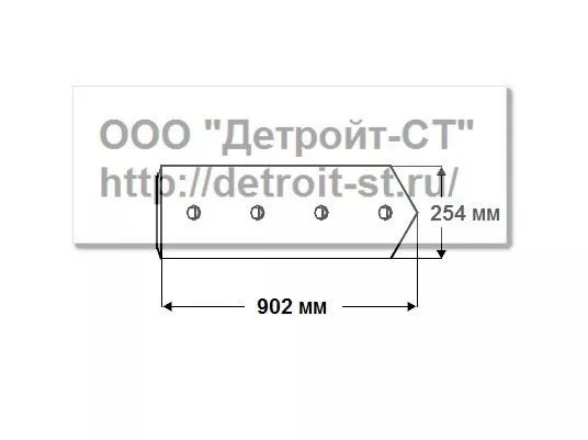 Нож Komatsu 175-72-21123 (кол-во отверстий - 6) D135A-1-2, D150A-1, D155A-2 фото запчасти