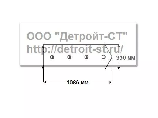 Нож Komatsu 17M-71-21550 (кол-во отверстий - 7)  Komatsu D275A-2, D275AX-5 фото запчасти