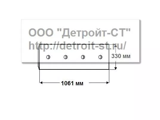 Нож Komatsu 195-71-11654 (кол-во отверстий - 7) D275A-2, D275AX-5, D355A-3-5, D375A-1-2-5 фото запчасти