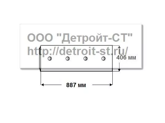 Нож Komatsu 195-71-61550 (кол-во отверстий - 6) D375A-1-2-3-5, WD900-3 фото запчасти